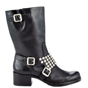 BCBGeneration BC-Halen Black Leather Studded Buckle Boots

7B/37